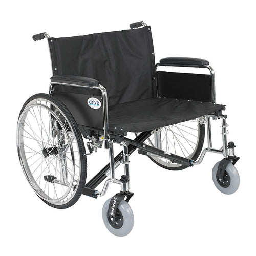 Drive Medical STD30ECDFA Sentra EC Heavy Duty Extra Wide Wheelchair, Detachable Full Arms, 30" Seat